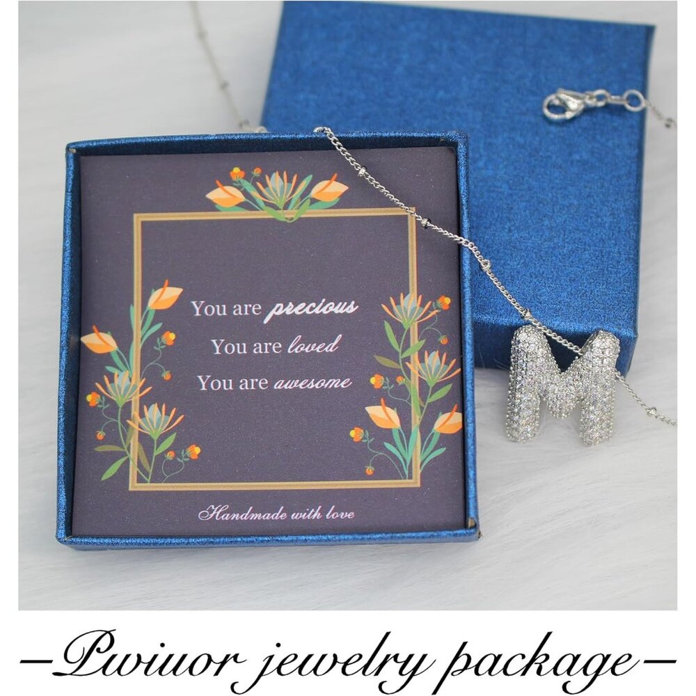 Sparkling Silver Initial Necklace - Hypoallergeni… - image 8